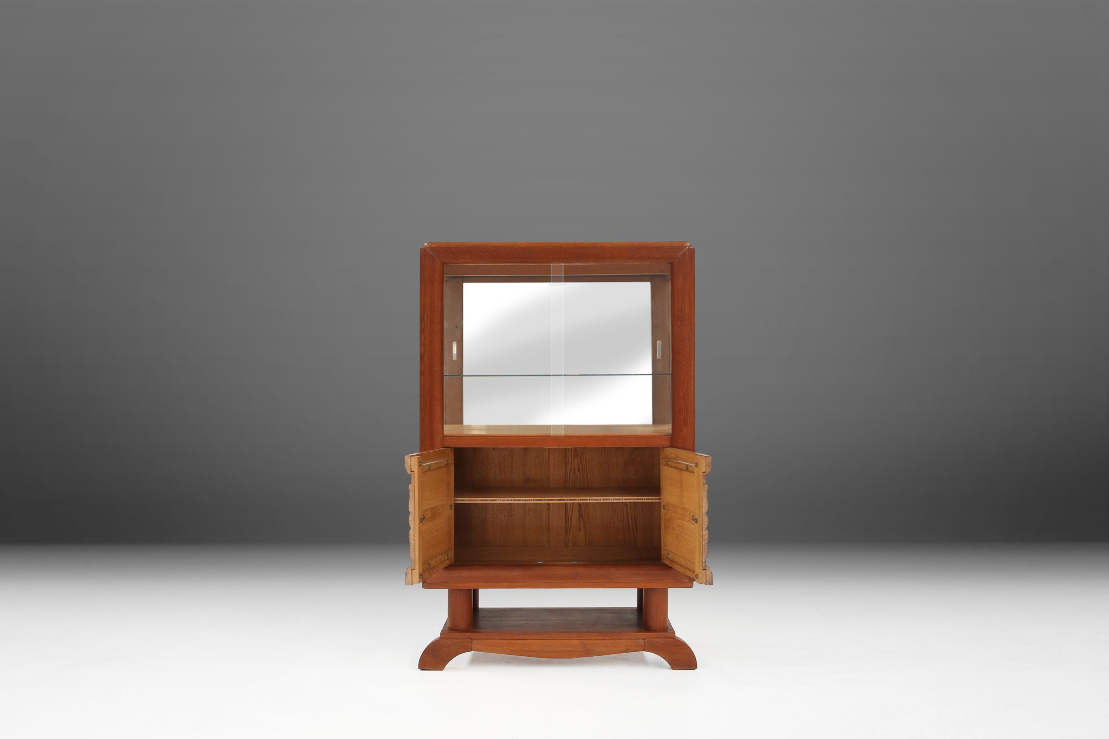 Art Deco Vitrine Cabinet Attributed to Gaston Poisson, France 1940sthumbnail